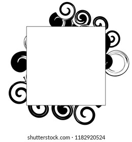 Black and white background for text with spiral swirls