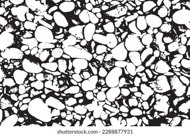 Black and white background texture of decoration color terrazzo floor.
