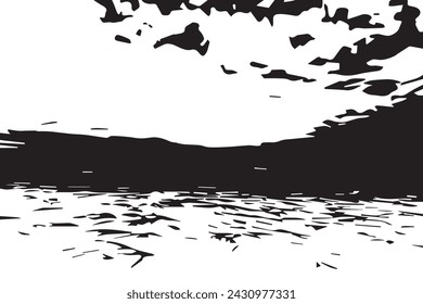 black and white background texture, vector illustration black grunge texture on white background