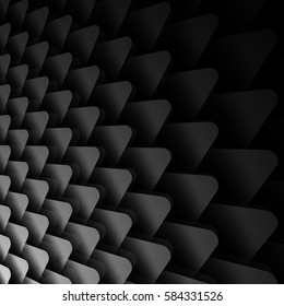 Black and white background with triangles. Abstract geometric vector background