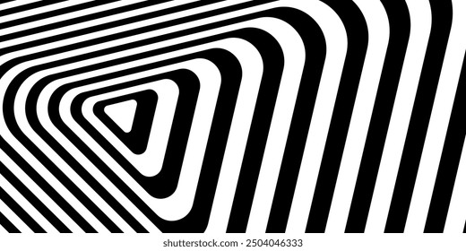 black and white background triangular pattern, wavy design.