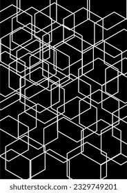 black and white background Use lines to create images