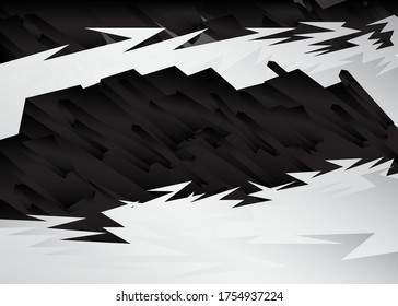 Black and white background. Vector luxury dark and light gradient geometric elements, lines and shapes.