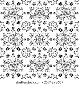 black and white background vector pattern design, batik pattern, geometric oriental ethnic pattern traditional clothing seamless pattern, traditional design, fabric, illustration 20