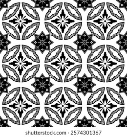 black and white background vector pattern design, batik pattern, geometric oriental ethnic pattern traditional clothing seamless pattern, traditional design, fabric, illustration 38