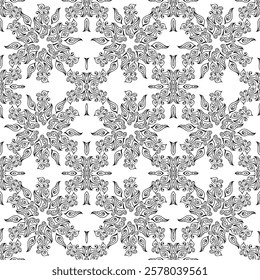 black and white background vector pattern design, batik pattern, tribal, carved and geometric oriental ethnic pattern seamless traditional clothing pattern, traditional design, fabric, illustration 10