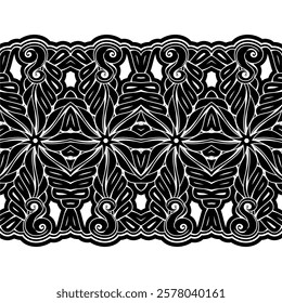 black and white background vector pattern design, batik pattern, tribal, carved and geometric oriental ethnic pattern seamless traditional clothing pattern, traditional design, fabric, illustration 15