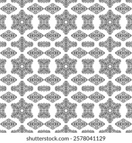 black and white background vector pattern design, batik pattern, tribal, carved and geometric oriental ethnic pattern seamless traditional clothing pattern, traditional design, fabric, illustration 19