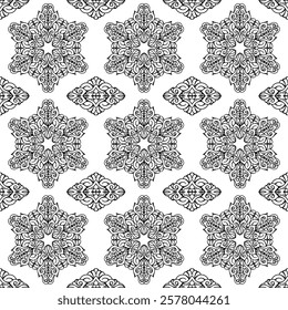 black and white background vector pattern design, batik pattern, tribal, carved and geometric oriental ethnic pattern seamless traditional clothing pattern, traditional design, fabric, illustration 36