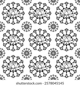 black and white background vector pattern design, batik pattern, tribal, carved and geometric oriental ethnic pattern seamless traditional clothing pattern, traditional design, fabric, illustration 44