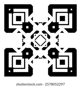 black and white background vector pattern design, batik pattern, tribal, carved and geometric oriental ethnic pattern seamless traditional clothing pattern, traditional design, fabric, illustration 87