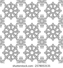 black and white background vector pattern design, batik pattern, tribal, carved and geometric oriental ethnic pattern seamless traditional clothing pattern, traditional design, fabric, illustration 92