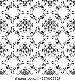 black and white background vector pattern design, batik pattern, tribal, carved and geometric oriental ethnic pattern seamless traditional clothing pattern, traditional design, fabric, illustration 99