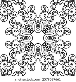 black and white background vector pattern design, batik pattern, tribal, carved and geometric oriental ethnic pattern seamless traditional clothing pattern, traditional design, fabric, illustration104