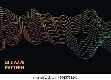Black and white background with a Wave pattern and the word sun on it
