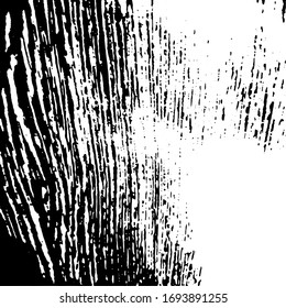 Fondo blanco y negro con textura de madera y lugar para texto, espacio de copia. Patrón abstracto, plantilla para medios sociales, carteles. Ilustración vectorial de material aislada en fondo blanco.