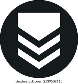 Black and white Badge Rank alt vector