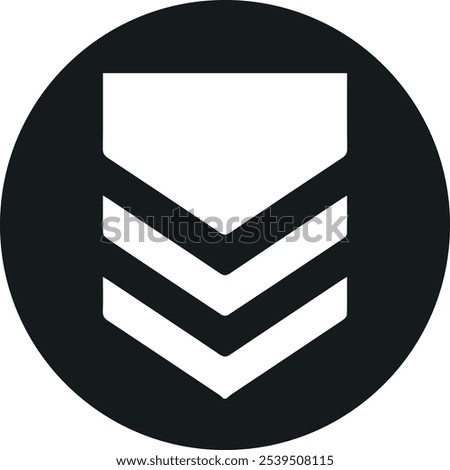 Black and white Badge Rank alt vector