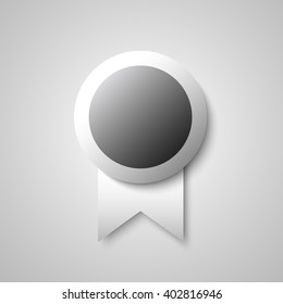 Black and white badge. Vector illustration.