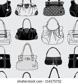 Black And White Bag Pattern