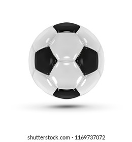 
Black and white ball on white background. The ball is glossy. Ball with highlights. Football. Ball in the vector. Effect of 3D.