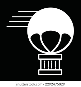 icono de globo blanco y negro