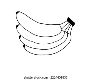 Black and white banana vector design.Best graphic resources illustration. vector graphic design for icons and symbols and logo designing and stationery and print media purpose and etc.