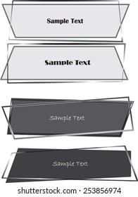 Black and White Banners - Vector Art