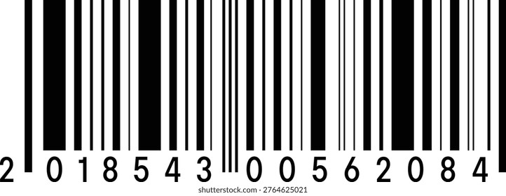 Black and White Barcode Close-Up Macro Scan Code Pattern for Retail Product Identification