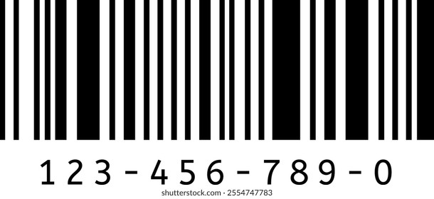 Black and white barcode displaying numbers zero through nine, serving as an essential tool for retail product identification and efficient inventory management in various business settings