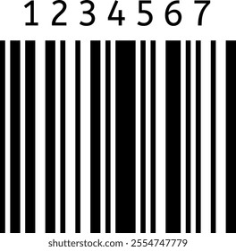 Black and white barcode featuring vertical lines and numbers, symbolizing product identification, inventory control, and retail sales within the modern commerce landscape