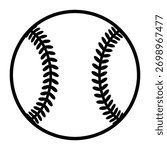 Black and White Baseball Ball 