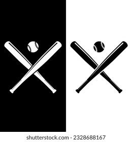 black and white baseball icon for graphic and web design