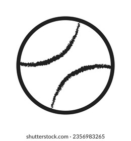 Black and white Baseball Icon Vector