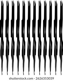 Vetor de textura de padrão de linha reta gráfico básico preto e branco. Padrão de meio-tom distribuído. Fundo monocromático preto e branco com linhas verticais. Impressão minimalista