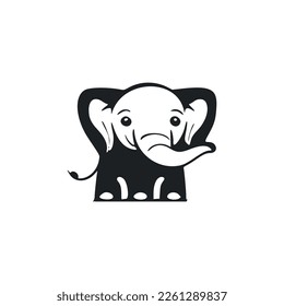 Black and white basic logo with an aesthetic jolly bear.
