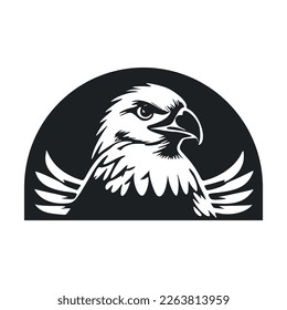 Black and white basic logo with attractive eagle