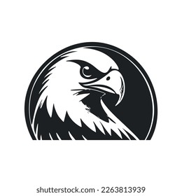 Black and white basic logo with nice eagle