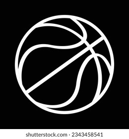 A black and white basket ball vector illustration