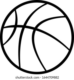 Schwarz-weißes Basketballbild mit weißem Hintergrund, Sport und Spiele, die von den Bürgern der Vereinigten Staaten bevorzugt werden.