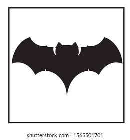black and white bat vector image