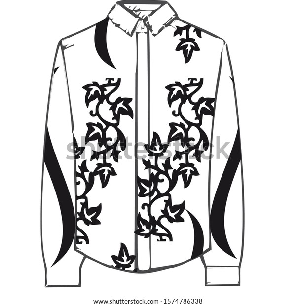 white batik shirt