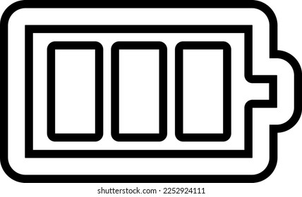 black and white battery level icon
