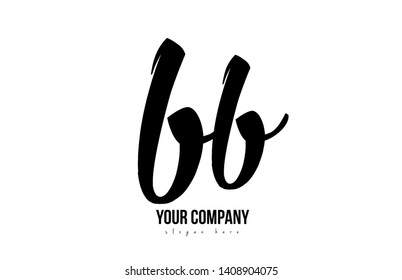 black and white bb b b alphabet letter combination suitable as a logo icon design for a company or business