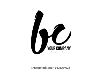 black and white bc b c alphabet letter combination suitable as a logo icon design for a company or business