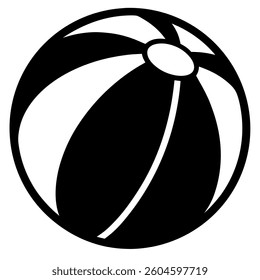  Black and White Beach Ball Icons