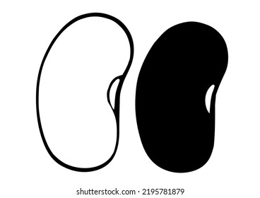 Black And White Bean Clipart 