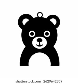 Black and white bear head silhouette.
