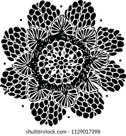 Black & white beautiful handmade shape. For fashion, decoration, poster and much more