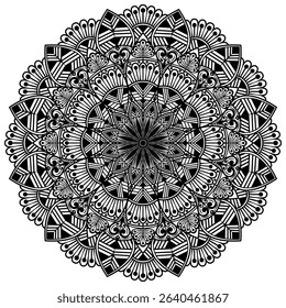Black and white beautiful mandala design. Traditional and Cultural Beautiful Mandala Pattern Design.   